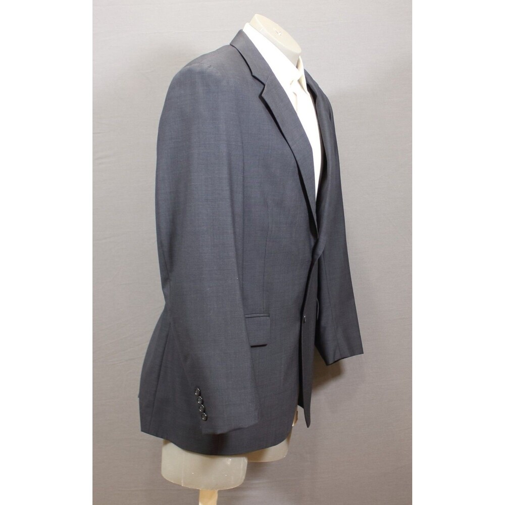 Jos a Bank 2 Piece Suit Mens  Blue 2 Btn Wool 41R Pleated Fronts 35" Waist - Picture 4 of 12